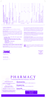 Pharmacy Continuing Education Registration Form