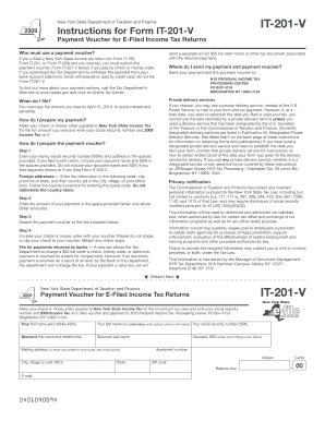 New York State IT-201-V Payment Voucher