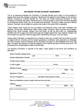 Advanced Tuition Account Agreement