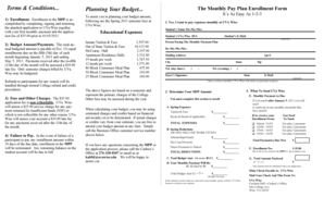 Monthly Payment Plan Enrollment Form