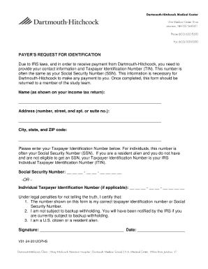 Payer’s Request for Identification