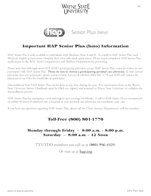HAP Senior Plus Enrollment Form