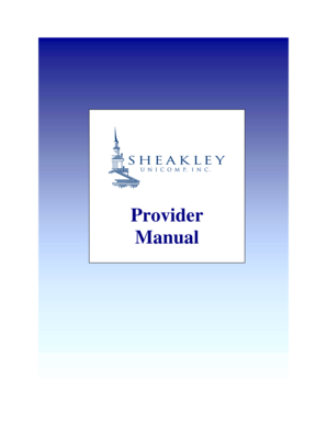 Sheakley UniComp Provider Manual