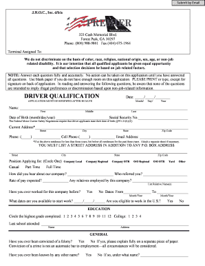 Driver Qualification Application