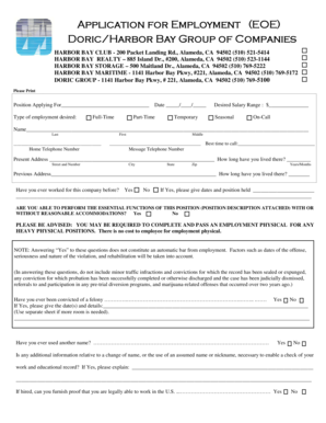 Employment Application Form