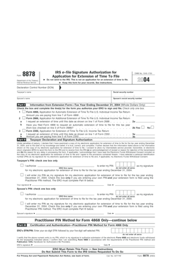 IRS Form 8878