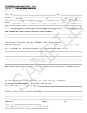 incident report form