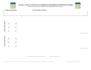 Salary and Leave Beneficiary Designation Form