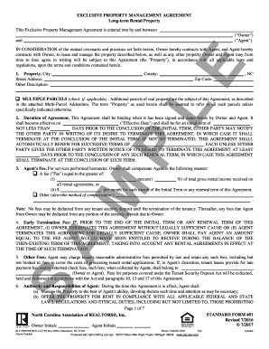Exclusive Property Management Agreement