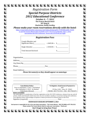 Create a fillable form in powerpoint - Registration Fees - SC Association of Special Purpose Districts