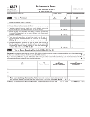 Form 6627 Environmental Taxes