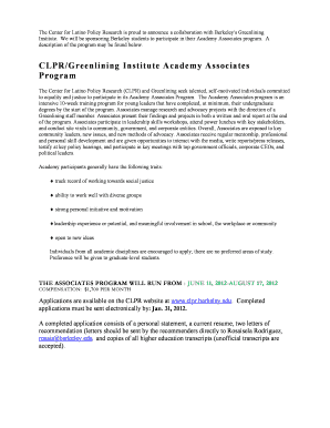 the greenlining institute summer associate clpr 2012 form