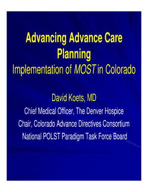 Microsoft PowerPoint - Advancing Advance Care Planning-Implementation of MOST in Colorado-GJ GrandRounds06 2011-final.ppt Comp. State of Kansas Tax Clearance Form.PDF - ucdenver