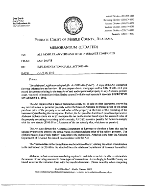 Alabama Real Estate Sales Validation Form