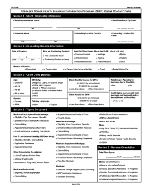 Nebraska SHIIP Client Contact Form