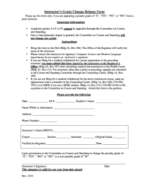 Csi cuny instructors grade change release form for d grade