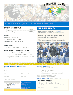 59th Annual Causeway Classic Luncheon 2012 - UC Davis Athletics ... - ica ucdavis