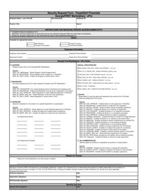 Security Request Form - PeopleSoft Financials