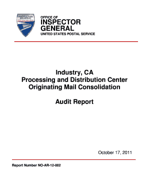 Audit findings and recommendations report example - FY 2011 Performance Audit Report Template ( & Final) - uspsoig