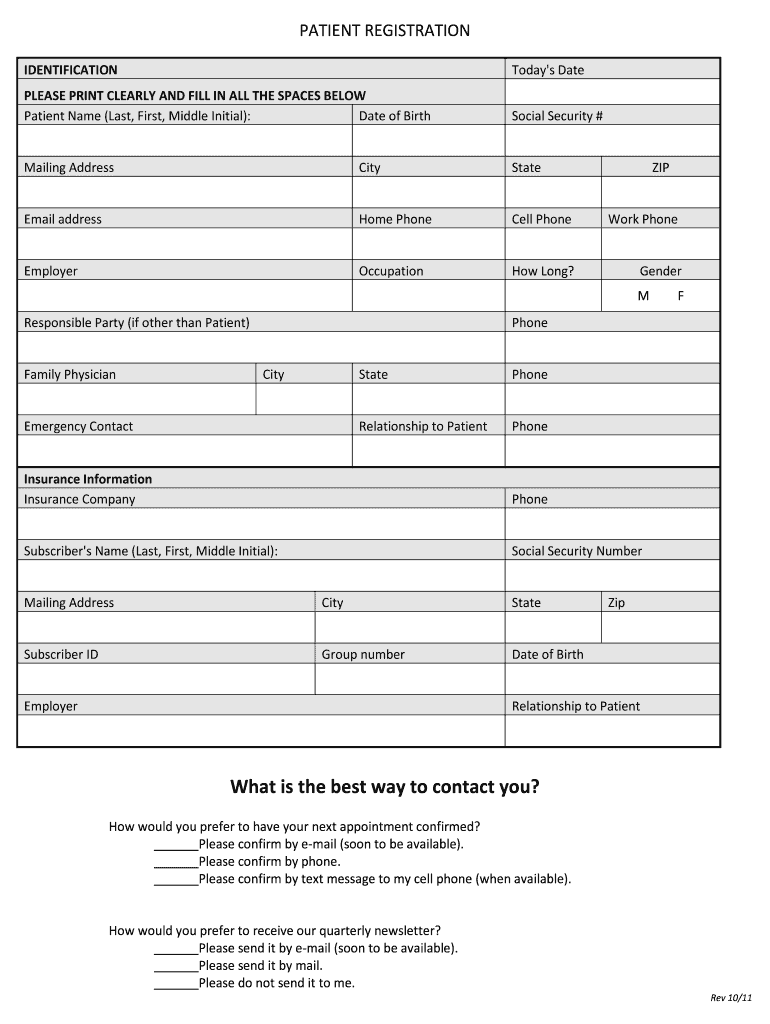 dental new patient forms Preview on Page 1