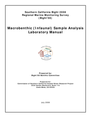 (Infaunal) Sample Analysis Laboratory Manual - Southern California ... - ftp sccwrp