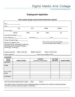 Employment Application Form