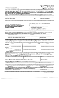 I-9 Employment Eligibility Form - bloomfield