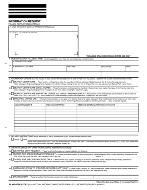 UCC Information Request Form