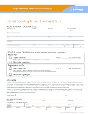 Flexible Spending Account Enrollment Form