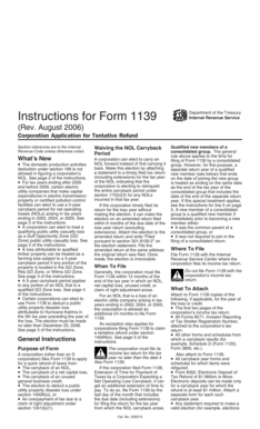 Corporation Application for Tentative Refund