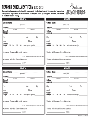 Teacher Enrollment Form