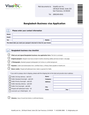 Bangladesh Business Visa Application