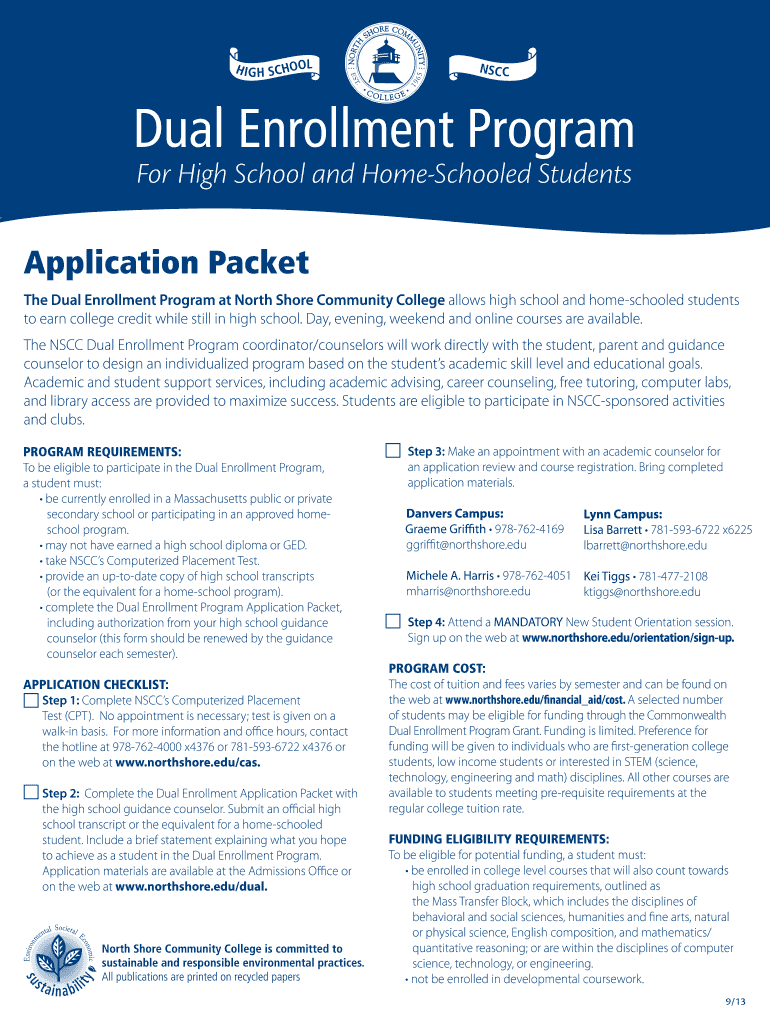 Dual Enrollment_exterior2012 - North Shore Community College - northshore Preview on Page 1