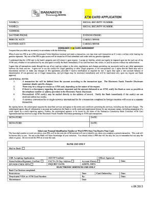 ATM Card Application - Damascus Community Bank