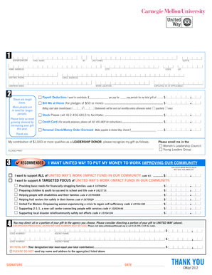 United Way Donation Form