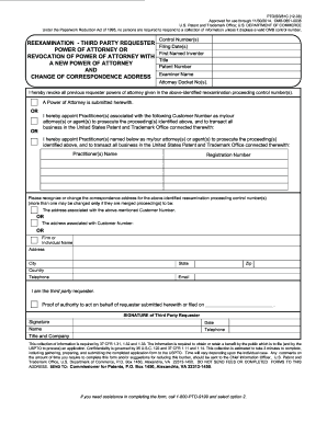 USPTO Power of Attorney Form