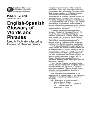 IRS Spanish Language Glossary