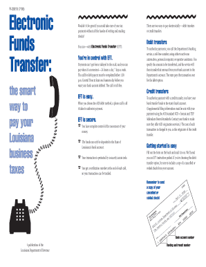 Louisiana EFT Tax Payment Authorization