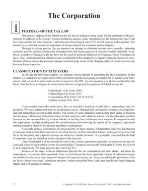US Federal Corporate Tax Form 1120