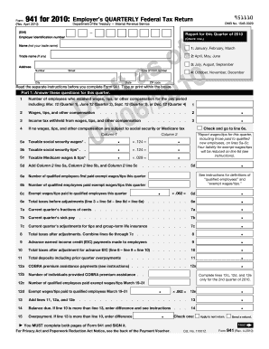 IRS Form 941 2010 Draft