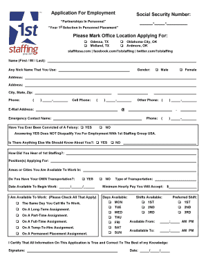 Employment Application Form