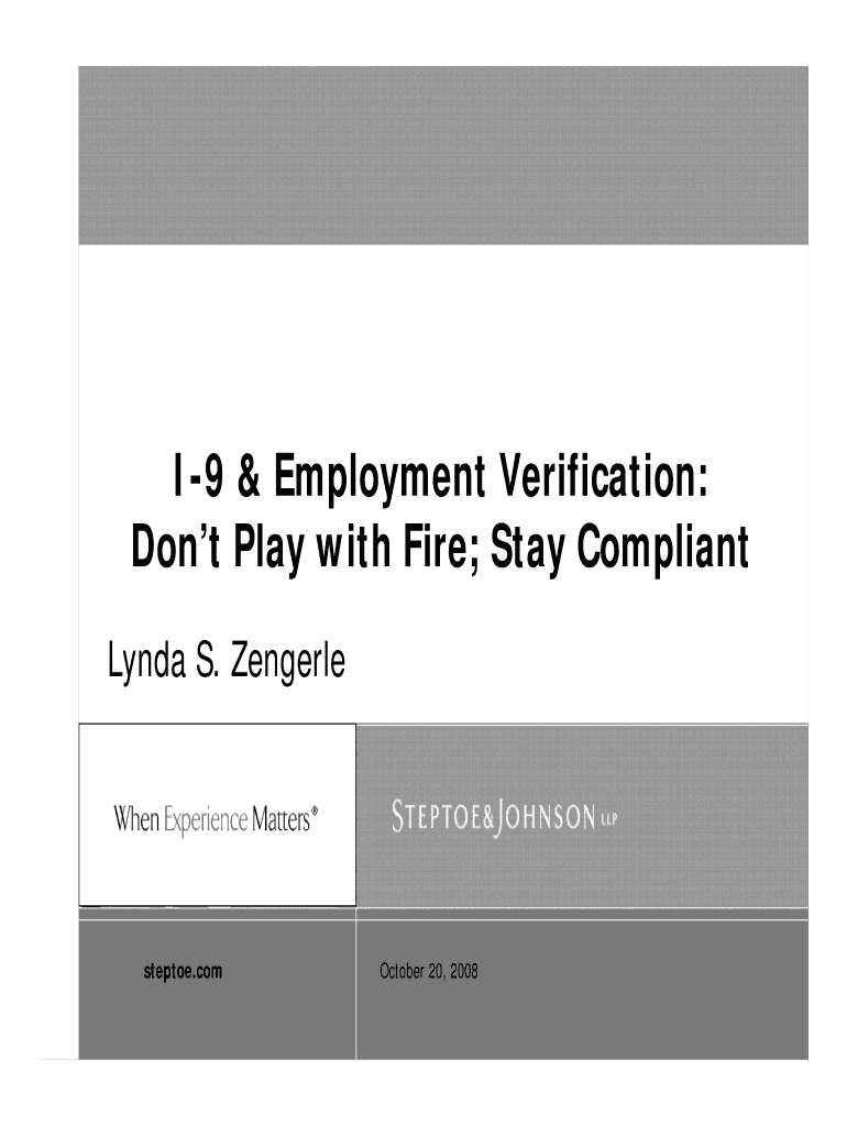 I-9 and Employment Verification Preview on Page 1