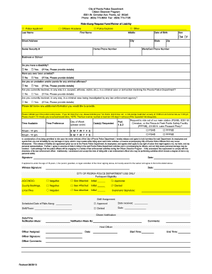 city of peoria ride along form