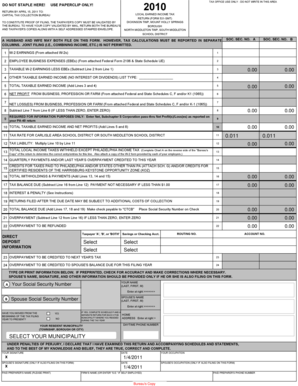 Local Earned Income Tax Return Form 531-SMT