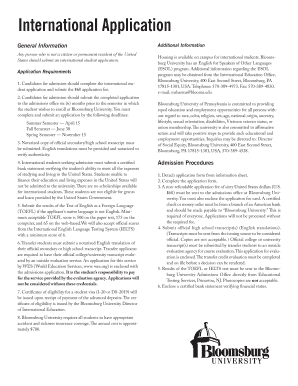 International Student Application Form