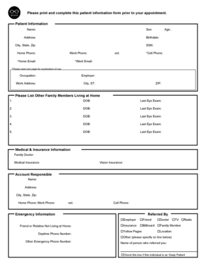 Patient Information Form