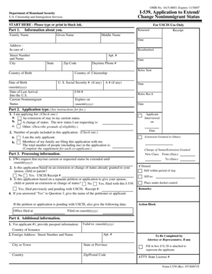 USCIS Form I-539 Application