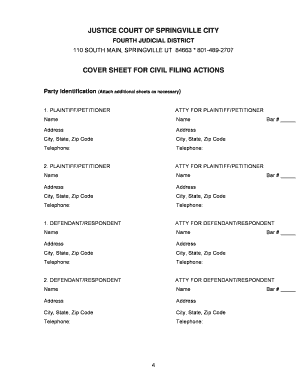 Utah Small Claims Affidavit and Summons