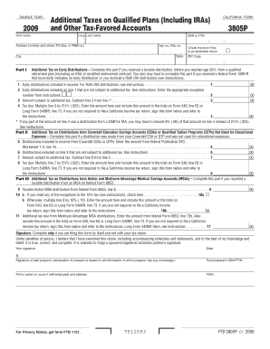 California Form 3805P 2009