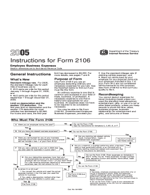 Form 2106 Instructions